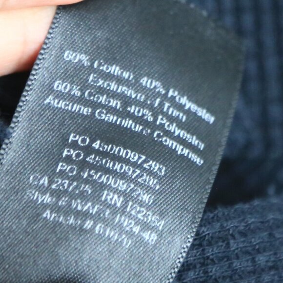 Aritzia Tna Thermal Cowl Neck Black Waffle Knit Long-sleeve Shirt Size XXS - Picture 7 of 9